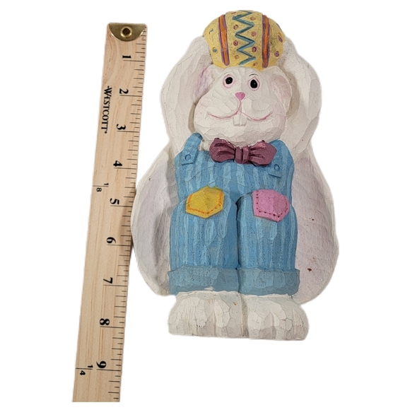 Easter Bunny Figurine with Colorful Egg - Picture 5 of 6